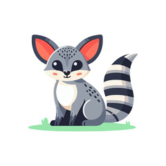 Cute Fox Cartoon Animal Mascot Vector Illustration