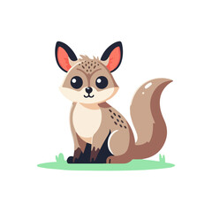 Cute Fox Cartoon Animal Mascot Vector Illustration