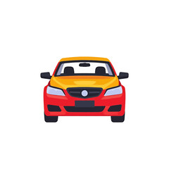 Modern Red And Yellow Car Illustration For Transportation Concepts