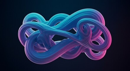Abstract 3D soundwave-inspired patterns, blending fluid forms with futuristic aesthetics