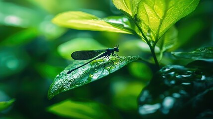 A close-up of a firefly resting on a leaf