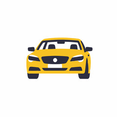Fototapeta premium Yellow Car Vector Illustration For Transport Or Automotive Design