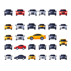 Car Icons Set, Transport Vector Illustration, Automotive Industry Design