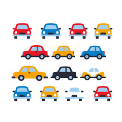 Colorful Car Vector Pattern_ Kids' Illustration, Transportation Design