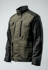 Industrial workwear jacket with durable fabric