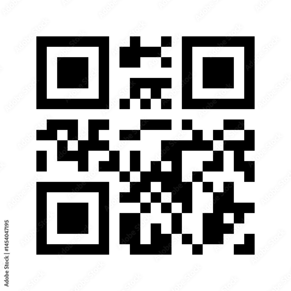 Poster QR code icon transparent, QR code image - vector