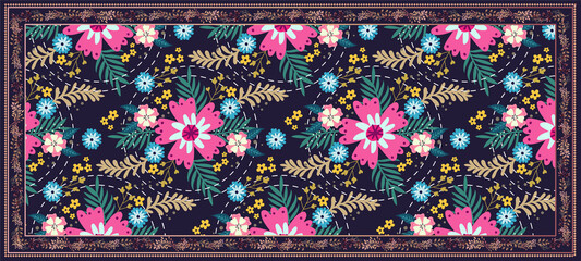 Dupatta Design Vector File Template 