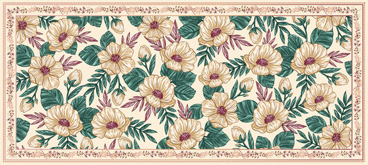 Dupatta Design Vector File Template 