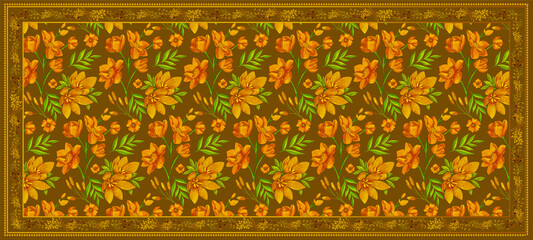 Dupatta Design Vector File Template 