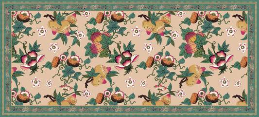 Dupatta Design Vector File Template 