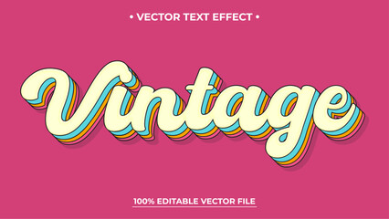 Vintage text effect with retro Vintage Style theme