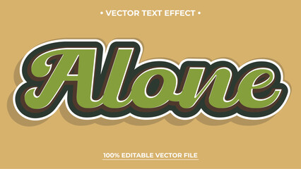 Alone Retro vintage editable text effect