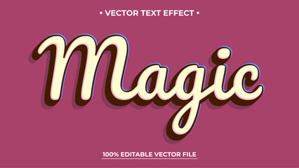 Magic Editable Text Effect, Classic Vintage Retro Text Style © Kaleido