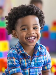 Happy Toddler in Playroom