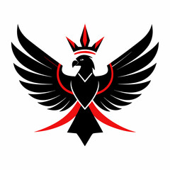 Obraz premium Vector illustration of a flying eagle