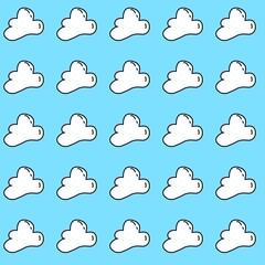 clouds seamless pattern