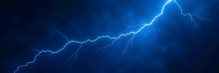 Electric blue lightning bolt, stark black backdrop, electric, flash, wallpaper