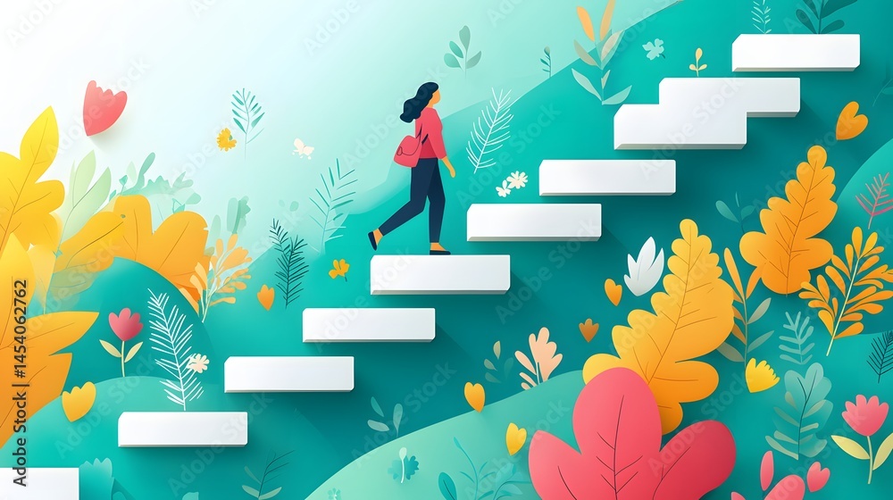 Poster Flat path chart showing onboarding loop from Enter to Wellness Rest, with clean arrows