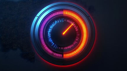 Vector UI showing Breathe In, Breathe Out timer with animated glow transitions