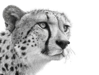 Cheetah Face Close-Up in High Detail – Transparent Background