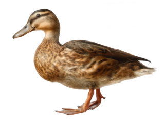 Duck Face Close Up in High Detail Transparent Background