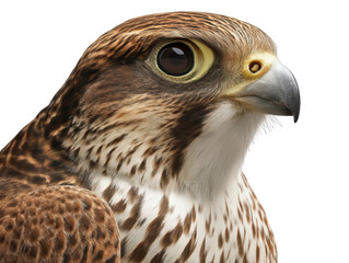 Fototapeta premium Falcon Head Close Up Realistic Style Transparent Background