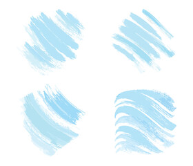 Abstract colorful brush stroke collection