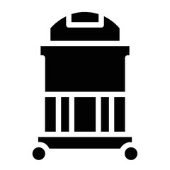 Garbage Trash Bin Glyph Icon