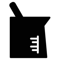 Glass Liquid Beaker Glyph Icon