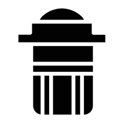 Garbage Trash Bin Glyph Icon