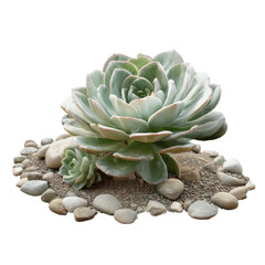 Fototapeta premium Echeveria Succulent in Rock Garden