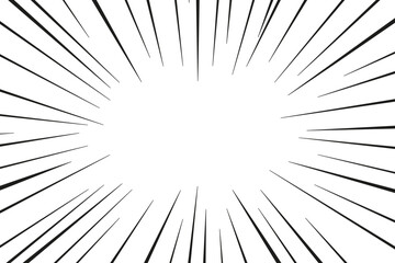 Obraz premium Line action comic effect, explosive force, concentration line burst from center, motion effects, explosion speed in comics style - for stock