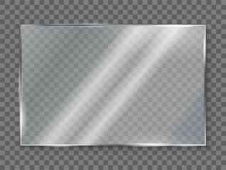 Glass plate transparent, 3d mirror, realistic screen glass, clear glass showcase, glossy plastic glare frame with glare from sunlight, acrylic with glares and light, clear rectangular plate, plexiglas