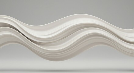 Elegant 3D silk-like waves with a smooth and glossy effect, ideal for a luxury design