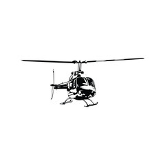 Fototapeta premium Helicopter illustration design template