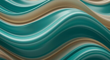 Elegant 3D silk-like waves with a smooth and glossy effect, ideal for a luxury design