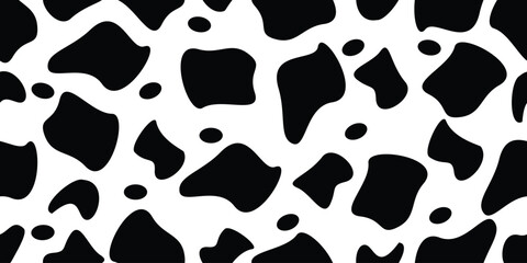 Fototapeta premium Seamless cow print, Animal print with skin spot texture, Seamless pattern 