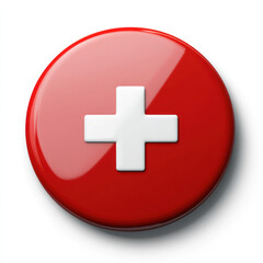 Obraz premium red cross button