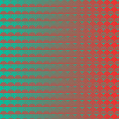Abstract Gradient Geometric Pattern in Teal and Red