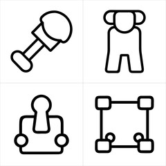 fitness icons set