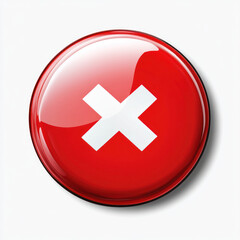 Fototapeta premium red cross button