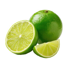Fresh and Zesty Close-Up of Vibrant Green Limes Against a Black Background
