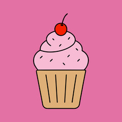 cupcake with cherry