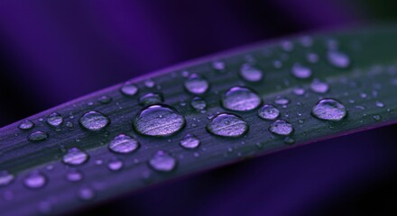 Dewdrops on a blade of grass