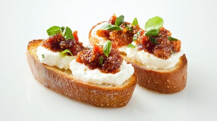 Three pieces of bread on a white plate. the bread appears to be toasted and has a golden brown crust.