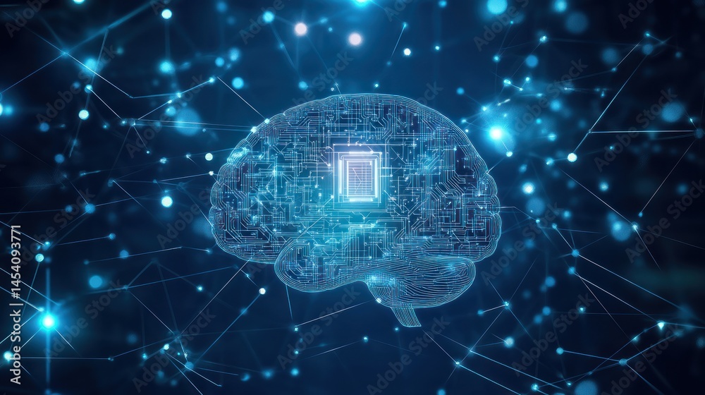 Aufkleber ai brain, interconnected neural network