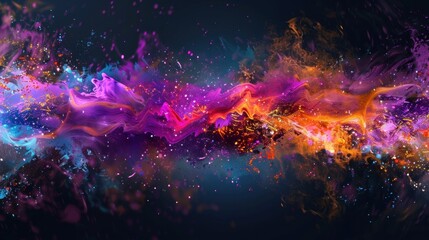 Fototapeta premium Bright multicolor paint splash abstract