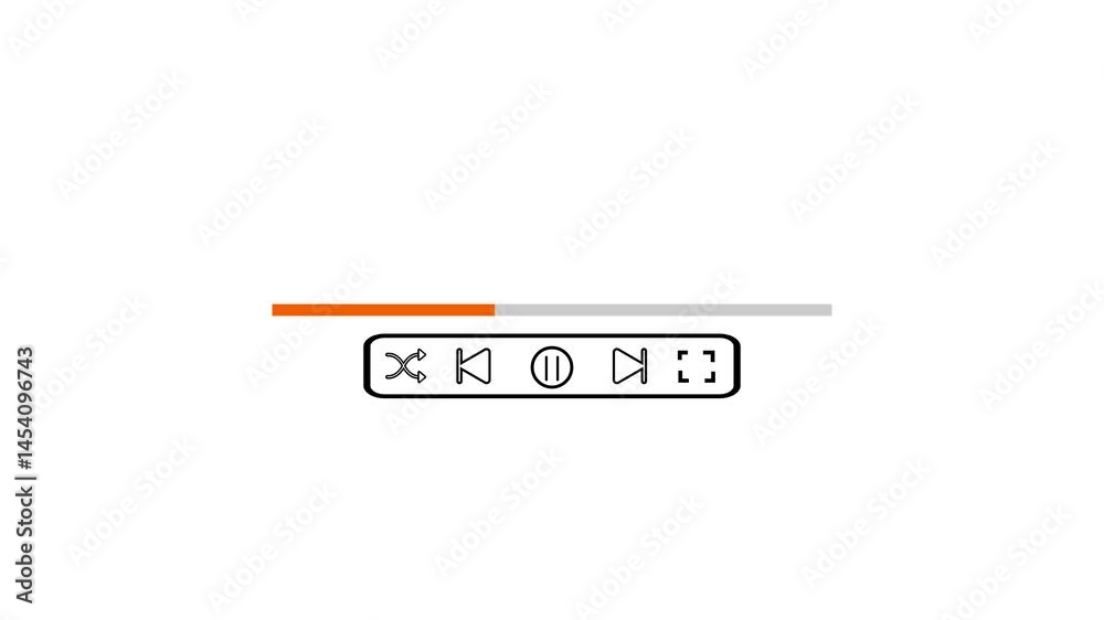 Poster minimalist media player interface animation loop