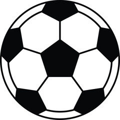 Fototapeta premium Black and White Classic Vector Football