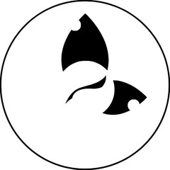 Natural logo in circular frame 